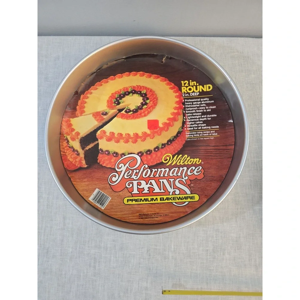 Vintage 1981 Wilton Performance Round Cake Pans New 12 Inch And 10 Inch